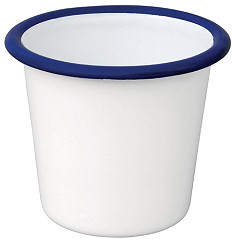  Olympia Enamel Sauce Cup White and Blue (Pack of 6) 