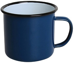  Olympia Enamel Mugs Blue 350ml (Pack of 6) 