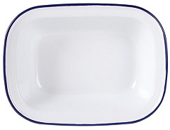  Olympia Enamel Pie Dishes Rectangular 180 x 135mm (Pack of 6) 