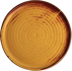  Olympia Canvas Small Rim Round Plate Sienna Rust 265mm (Pack of 6) 