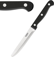  Olympia Rounded Steak Knives Black (Pack of 12) 