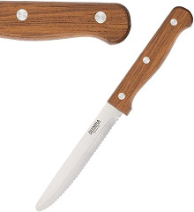  Olympia Rounded Steak Knives Wood (Pack of 12) 