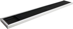  Beaumont Rubber Bar Mat with Stainless Steel Frame 600 x 100mm 