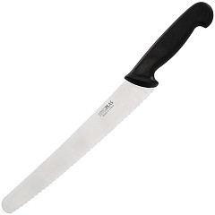  Hygiplas Serrated Pastry Knife Black 25.5cm 