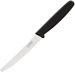  Hygiplas Serrated Tomato Knife Black 10cm 