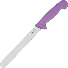  Hygiplas Bread Knife Purple Handle 20.5cm 