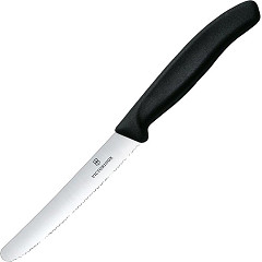  Victorinox Tomato/Utility Knife, Serrated Edge 11cm Black 