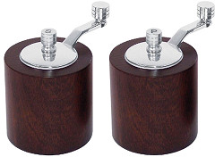 Olympia Dark Wood Salt and Pepper Mill Grinder Set 