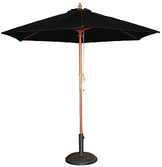  Bolero Round Parasol 3m Diameter Black 