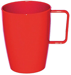  Kristallon Polycarbonate Handled Beakers Red 284ml 