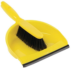  Jantex Soft Dustpan and Brush Set Yellow 