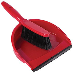  Jantex Soft Dustpan and Brush Set Red 