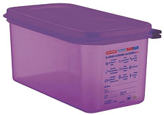 Araven Allergen Polypropylene 1/3 Gastronorm Food Container Purple 6Ltr 