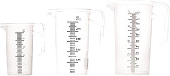  Pro-Measures Pro-Measure Polypropylene Measuring Jug Set - 250ml, 500ml & 1L 