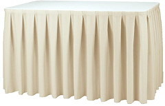  Gastronoble Cream Table Skirting - Boxpleat Style 