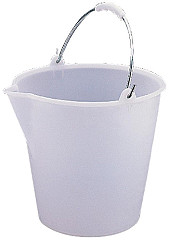  Jantex Heavy Duty Plastic Bucket White 12Ltr 