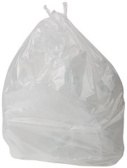  Jantex Small White Swing Bin Liners 50Ltr (Pack of 1000) 