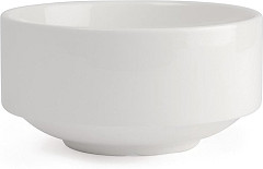  Lumina Fine China Stacking Soup Bowls 398ml 14oz (Pack of 6) 
