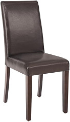  Bolero GF955 - Faux Leather Dining Chair Dark Brown (Box 2) 