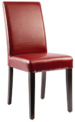  Bolero Faux Leather Dining Chairs Red (Pack of 2) 