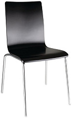  Bolero Black Square Back Side Chair (Pack of 4) 