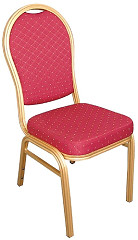  Bolero U525 - Banqueting Chair Arched Back Gold Frame Red Speckle Cloth (Pack 4) 