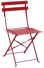  Bolero GH555 - Red Pavement Style Steel Chairs (Pack 2) 
