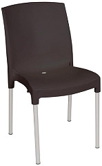  Bolero Stacking Bistro Side Chairs Black (Pack of 4) 