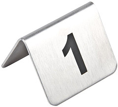  Olympia Stainless Steel Table Numbers 1-10 (Pack of 10) 