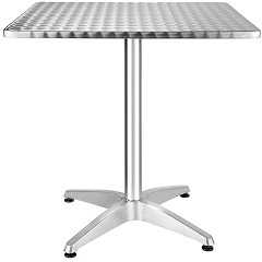  Bolero Square Stainless Steel Bistro Table 700mm (Single) 
