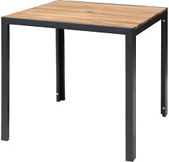  Bolero Square Steel and Acacia Table 800mm 