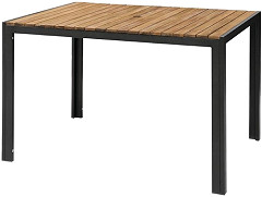  Bolero Acacia Wood and Steel Rectangular Table 1200mm 