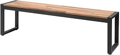  Bolero Acacia Wood and Steel Industrial Benches 1600mm (Pack of 2) 