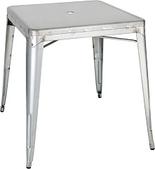  Bolero Bistro Galvanised Steel Square Table 668mm (Single) 