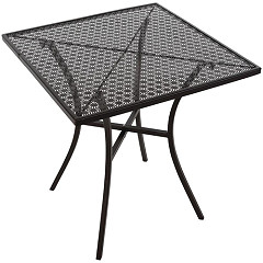  Bolero Black Steel Patterned Square Bistro Table 700mm 