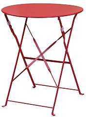  Bolero Red Pavement Style Steel Table 595mm 