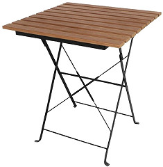  Bolero Square Faux Wood Bistro Folding Table 600mm (Single) 