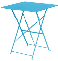  Bolero Seaside Blue Pavement Style Steel Table Square 600mm 