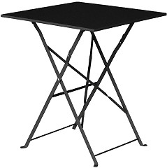  Bolero Black Square Pavement Style Steel Table 