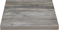  Bolero Pre-Drilled Square Melamine Table Top Ash Grey 600mm 
