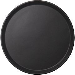  Cambro Camtread Fibreglass Round Non-Slip Tray Black 355mm 