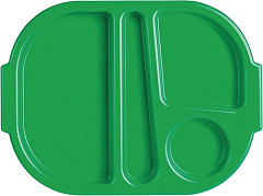  Olympia Kristallon Small Polycarbonate Compartment Food Trays Green 322mm 