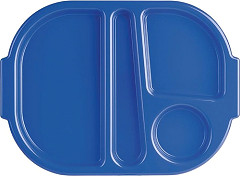  Kristallon Small Polycarbonate Compartment Food Trays Blue 322mm 