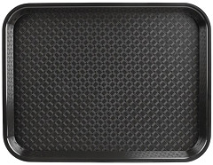  Kristallon Large Polypropylene Fast Food Tray Black 450mm 