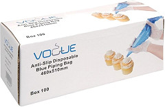  Vogue Anti Slip Disposable Blue Piping Bags (Pack of 100) 