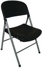  Bolero Foldaway Utility Chairs Black (Pack of 2) 