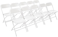  Bolero GD387 - Folding PP Chair White (Pack 10) 