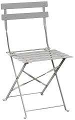  Bolero Steel Pavement StyleFolding Chairs Grey (Pack of 2) 