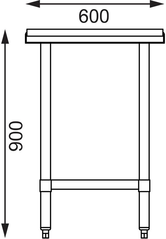  Vogue Stainless Steel Chopping Board Table 900mm 