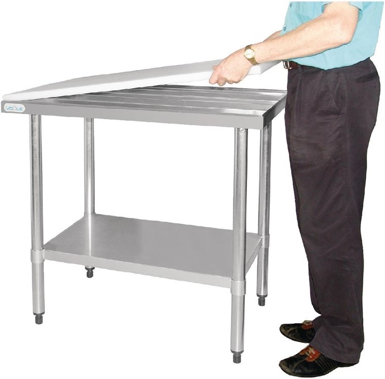  Vogue Stainless Steel Chopping Board Table 900mm 